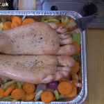 Preparing @DingFootSub’s feet for Christmas lunch